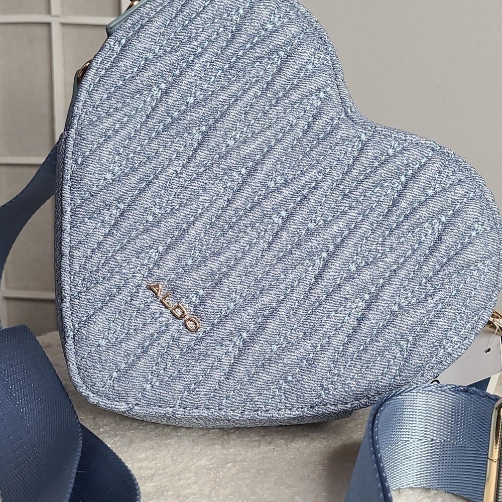 NWT Aldo heart shaped denim Crossbody